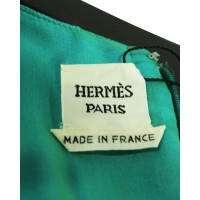 Hermès Kleid aus Seide in Grün