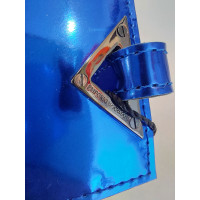 Emporio Armani Armband Leer in Blauw