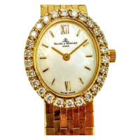 Baume & Mercier Clock "14K Gold 26 VS 1 Fullriver Diamonds"