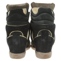 Isabel Marant Etoile Sneaker in Pelle scamosciata in Nero