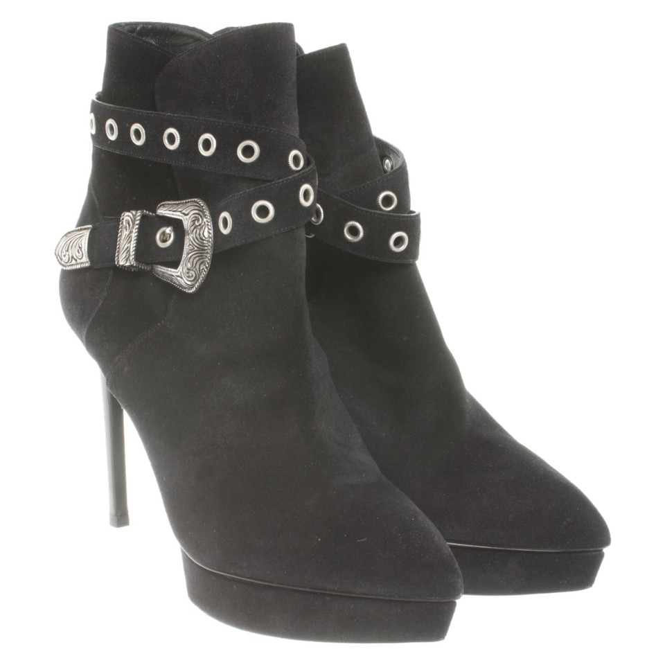 Saint Laurent Ankle boots Suede in Black