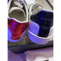 Gucci Sneakers Leer in Wit