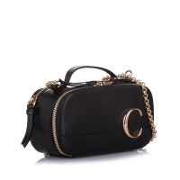 Chloé C Bag Mini aus Leder in Schwarz