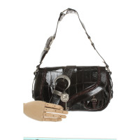 Christian Dior Gaucho Saddle Bag Patent leather in Brown