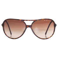 Chanel Sonnenbrille aus Leder in Braun