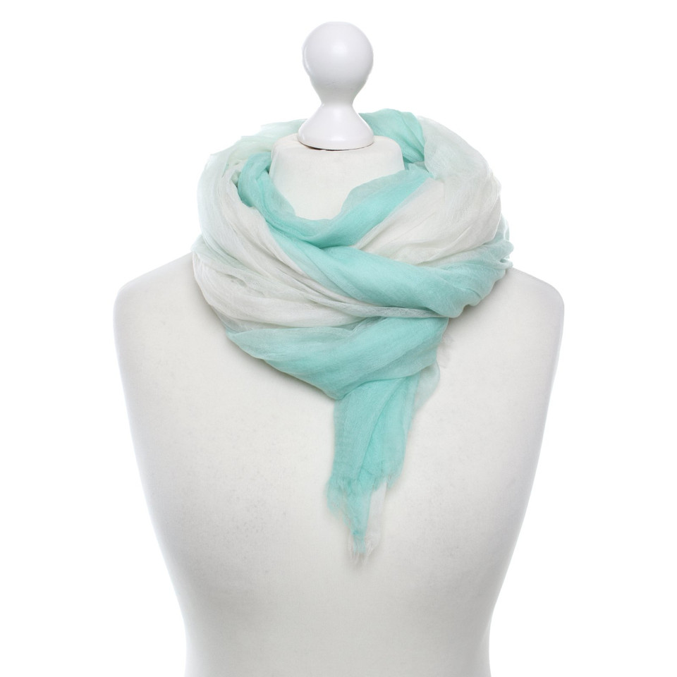 Snobby Scarf/Shawl Cashmere in Turquoise