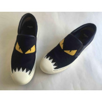 Fendi Slipper/Ballerinas aus Leder in Blau