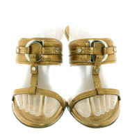 Christian Dior Sandals Leather in Gold