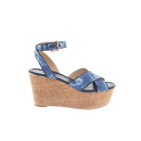 Michael Kors Wedges Canvas in Blue