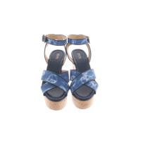 Michael Kors Wedges Canvas in Blue