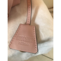 Moschino Rucksack aus Leder in Rosa / Pink