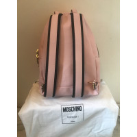 Moschino Rucksack aus Leder in Rosa / Pink