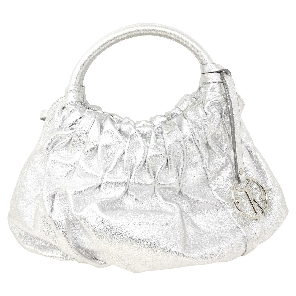 Coccinelle Handbag Leather in Silvery