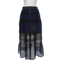 Self Portrait Crochet skirt with box folds