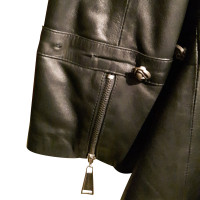 Philipp Plein Leather jacket with decorative buttons