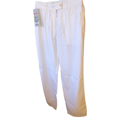 Prada Paire de Pantalon en Coton en Blanc