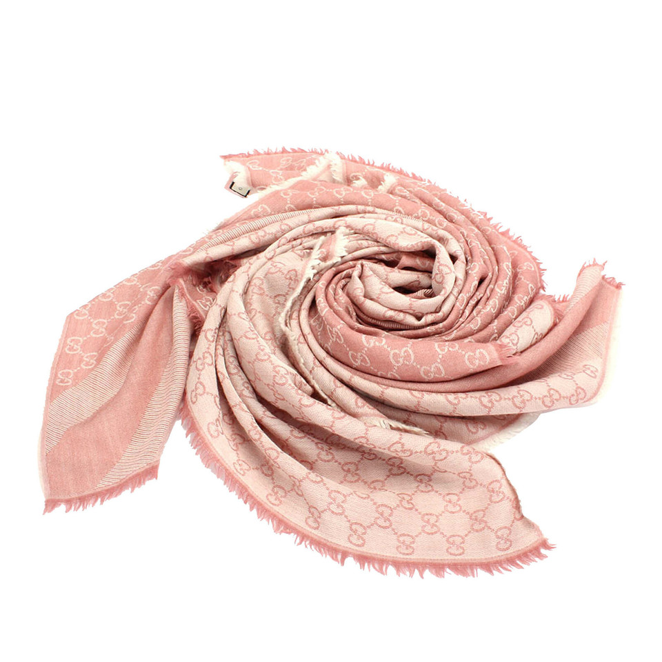 Gucci Schal/Tuch aus Kaschmir in Rosa / Pink