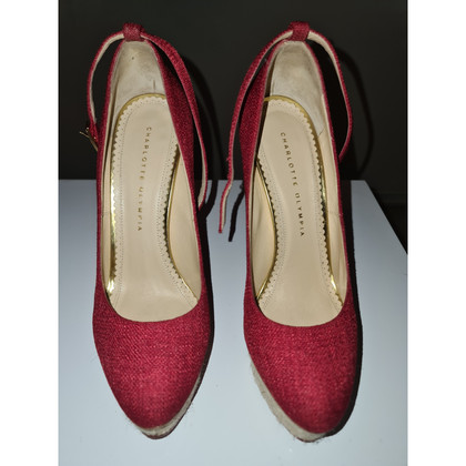 Charlotte Olympia Décolleté/Spuntate in Lino in Rosso