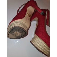 Charlotte Olympia Pumps/Peeptoes Linen in Red