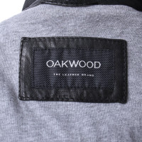 Oakwood Jas/Mantel Leer in Zwart