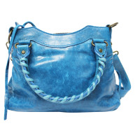 Balenciaga Clutch Bag Leather in Turquoise