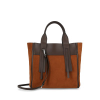 Prada Ouverture Tote aus Leder in Braun