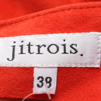 Jitrois Kleid aus Leder in Orange