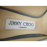 Jimmy Choo Pumps/Peeptoes aus Leder in Silbern