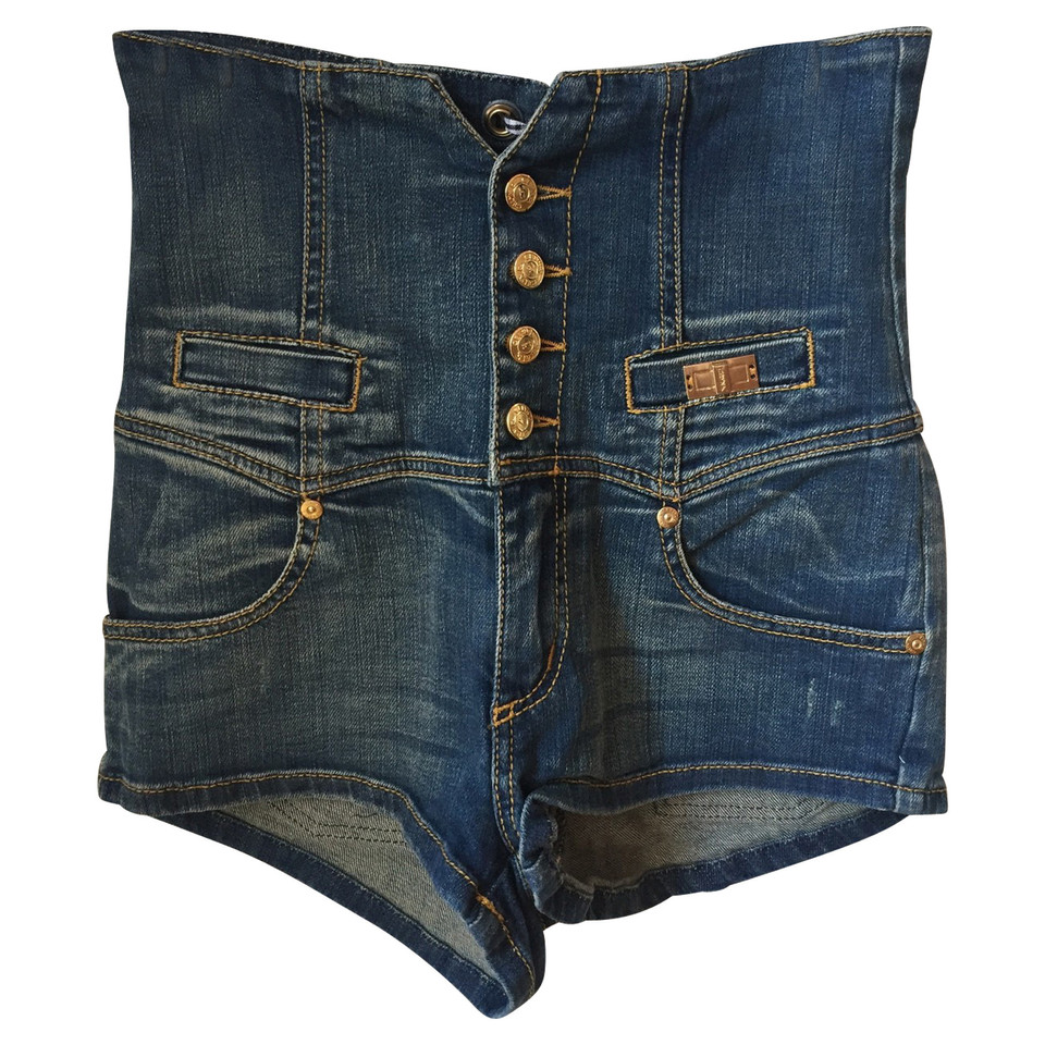 Elisabetta Franchi Shorts Jeans fabric in Blue