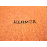 Hermès Sjaal Wol in Oranje