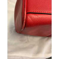 Valextra Tote Bag aus Leder in Rot