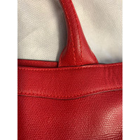 Valextra Tote Bag aus Leder in Rot