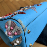 Dolce & Gabbana Sicily Bag aus Leder in Türkis