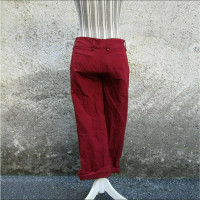 Ermanno Scervino Paire de Pantalon en Coton en Rouge