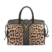 Yves Saint Laurent Cabas Chyc in Pelliccia in Marrone