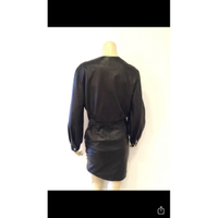 Iro Dress Leather in Black