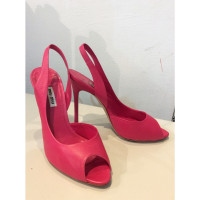 Miu Miu Sandalen aus Leder in Rosa / Pink