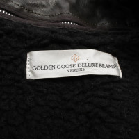 Golden Goose Jacke/Mantel aus Leder in Braun