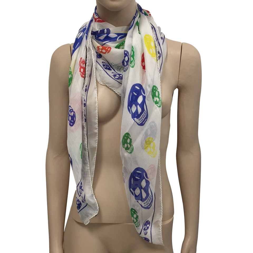 Alexander McQueen Colored skull scarf 