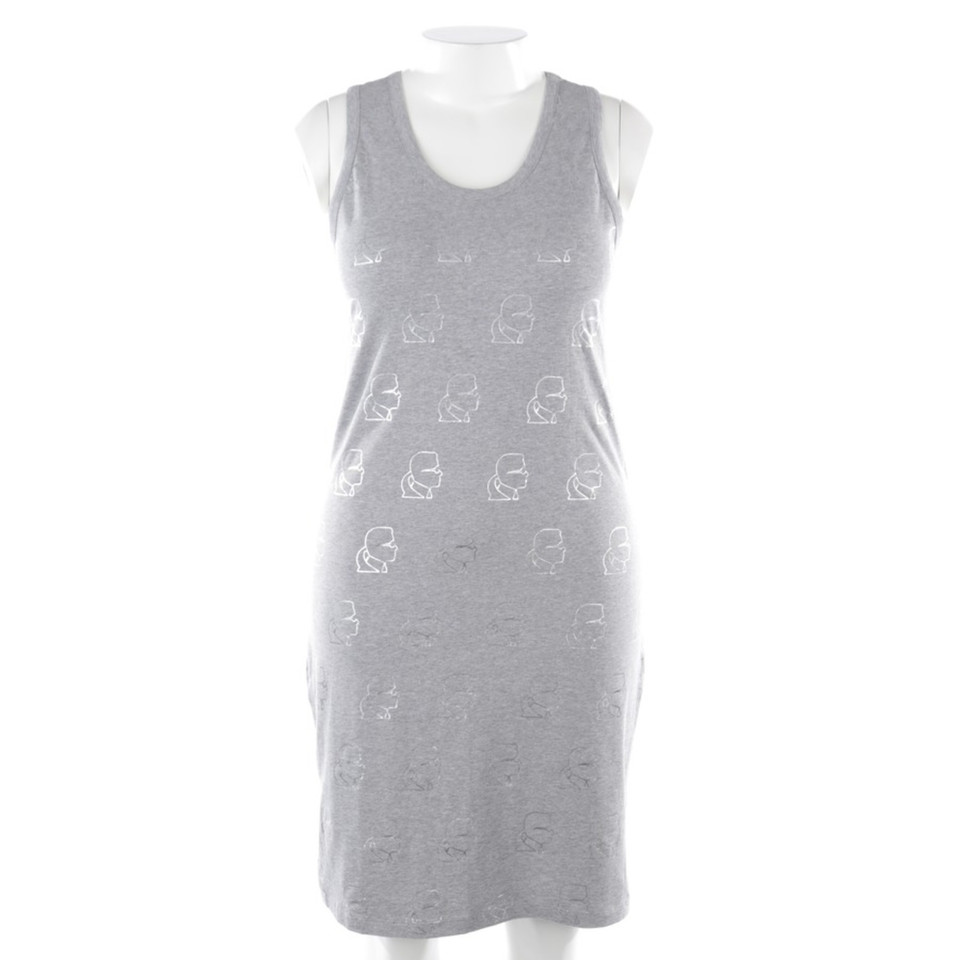 Karl Lagerfeld Kleid aus Baumwolle in Grau