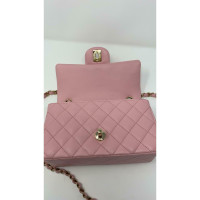 Chanel Classic Flap Bag Mini Rectangle aus Leder in Rosa / Pink