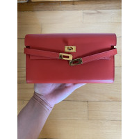 Hermès Kelly Wallet aus Leder in Rot