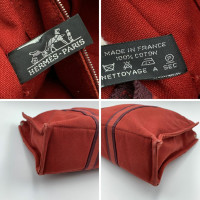Hermès Fourre Tout Bag aus Baumwolle in Rot