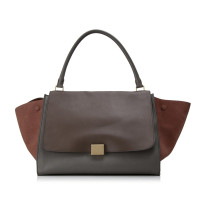 Céline Trapeze Bag aus Leder in Grau