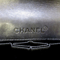 Chanel Accordion East West Flap Bag aus Baumwolle in Schwarz