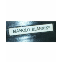 Manolo Blahnik Sandalen aus Leder in Schwarz