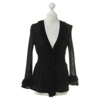 Red Valentino Ruffle jacket in black