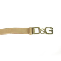 Dolce & Gabbana Gürtel aus Leder in Ocker