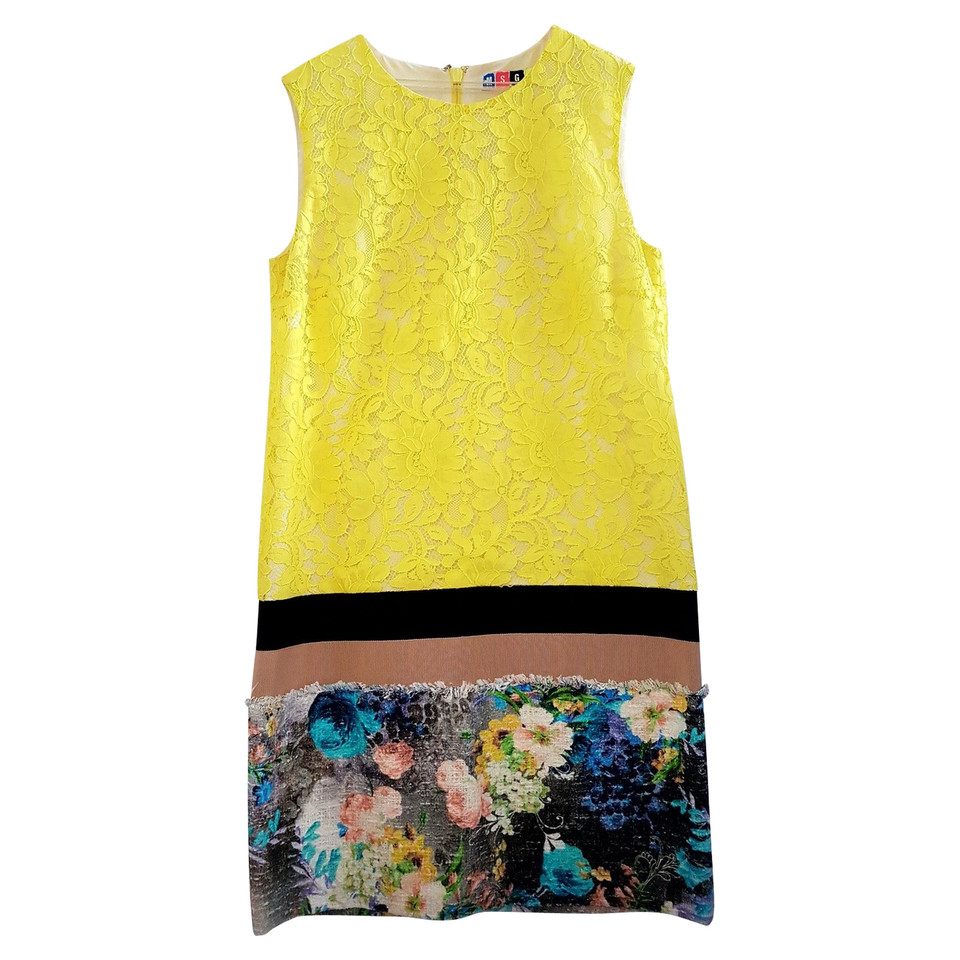 Msgm Dress Cotton in Yellow