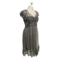 Ermanno Scervino Woll-Kleid in Grau mit Spitze